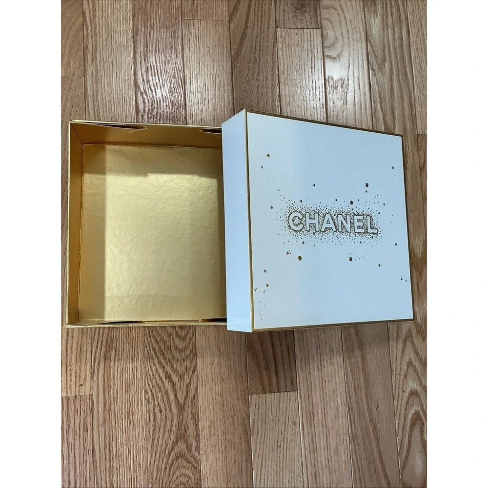Authentic CHANEL Square Empty Gift Box Container 8.5